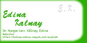 edina kalnay business card
